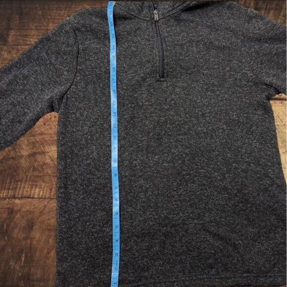 Old Navy Fleece‎ Sweater 1/4 Zip Mock Neck Sweatshirt Charcoal Grey Small - Picture 4 of 10